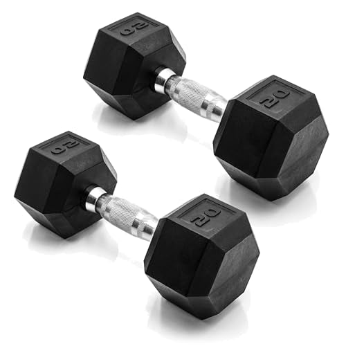 20-lbs CAP Barbell Coated Dumbbell Weights (Pair) Deal
