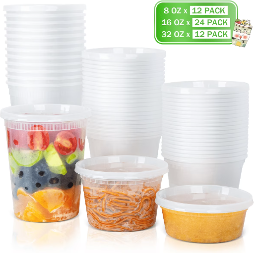 GPED Deli Containers with Lids 48 Sets