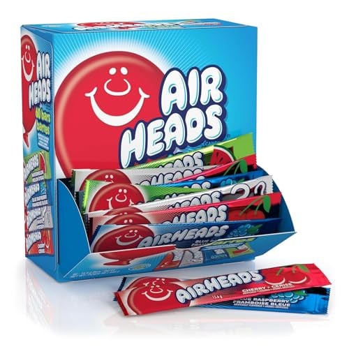 Airheads Full-Size Candy Bars, Taffy Candy Bulk Variety Pack, 5 X 60 Count (300 Total)