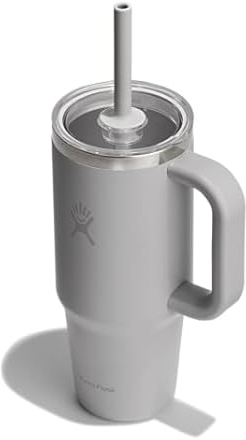 24-Ounce Hydro Flask Insulated Stainless Steel Travel Tumbler w/ Handle, Lid & Straw Deal