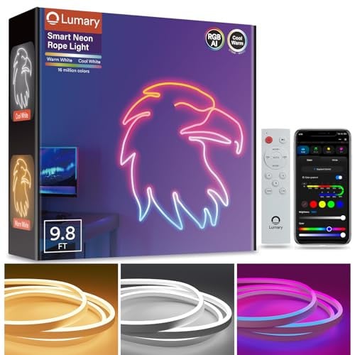 Lumary Smart RGBAICW Neon Rope Light Indoor 9.8Ft Deal