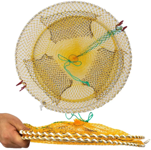 Drasry Large Crab Traps Three Entrances 2Pcs 17.7"x7.9"