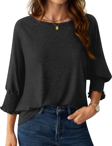 NORACORA Women's 3/4 Sleeve Tops