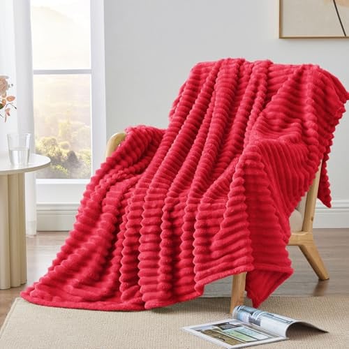 BEDELITE Striped Fleece Throw Blanket 50"x60" Deal