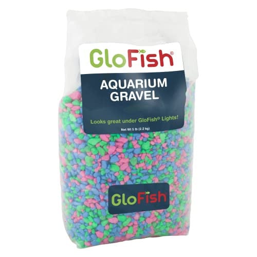 GloFish Aquarium Gravel, Pink/Green/Blue Mix, 5 Pounds