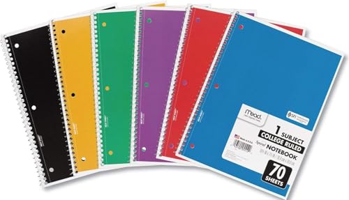 Mead 1 Subject Notebooks 6-Pack Deal