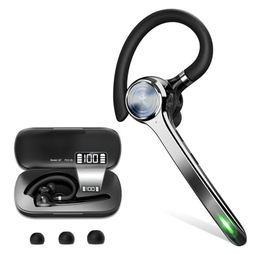 HEIBAS Bluetooth Headset with 500mAh Charging Case