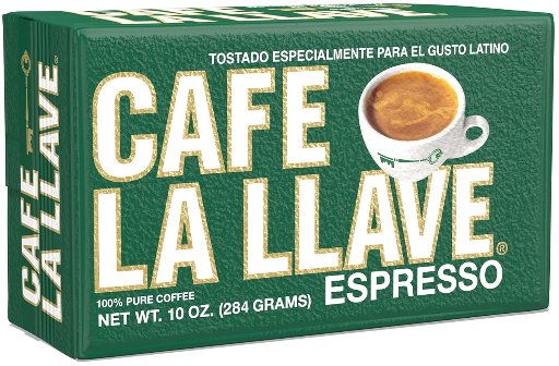 Cafe La Llave Dark Roast Ground Espresso Coffee 10 oz Brick 2-Pack