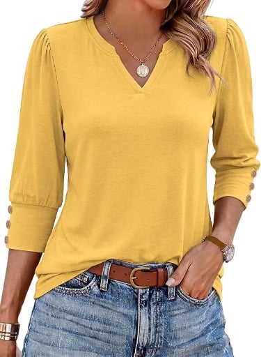 Totatuit Women's 3/4 Sleeve Tops Deal