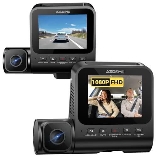 AZDOME V600 1080P Dual Dash Cam Front and Inside w/ 3" Screen Deal