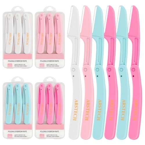 Foldable Dermaplane Face Razors 12-Pack Deal