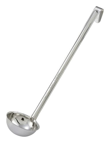 Winco Professional One Piece Stainless Steel Ladle 4-Oz