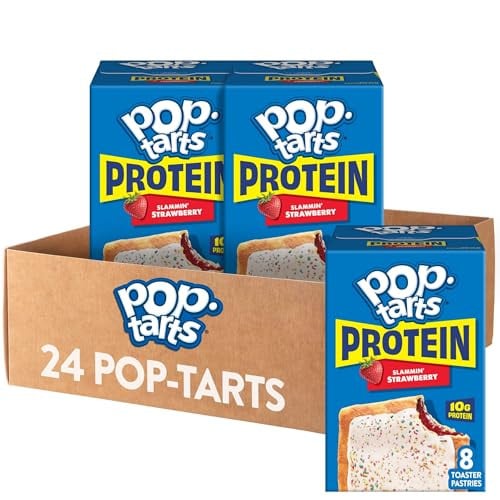 Pop-Tarts Protein Toaster Pastries (Slammin' Strawberry) 24-Count Deal