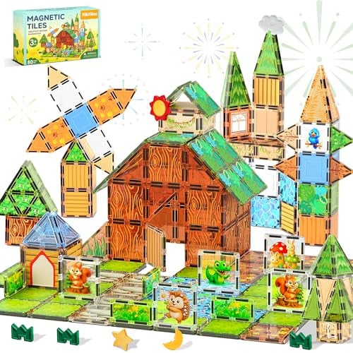 Magnetic Tiles Building Toys Set with 5 Magnetic accessories Deal