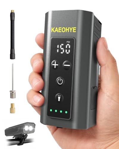 2-in-1 150PSI Electric Bike Pump + Headlight Deal