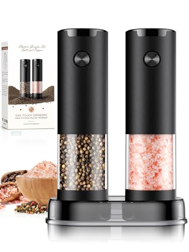 Electric Salt and Pepper Grinder Set Automatic Battery Pepper Mill Shakers Adjustable Deal