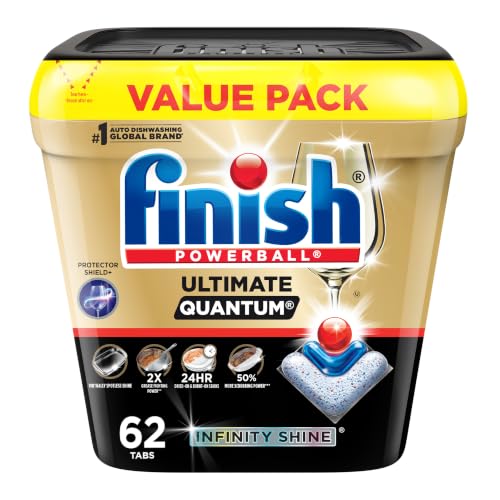 Finish Ultimate Quantum Infinity Shine Dishwasher Detergent Pods, 62-Count Deal