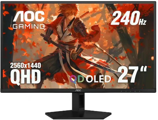 AOC 27'' QD-OLED QHD 240Hz G-Sync Compatible Gaming Monitor Deal