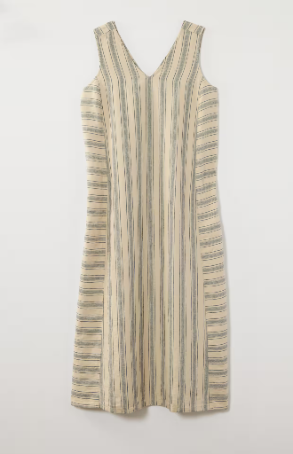 J Jill Pure Jill Linen Striped Maxi Dress