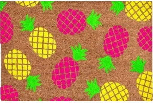 Tropical Pineapple Doormat 16x24 Inches