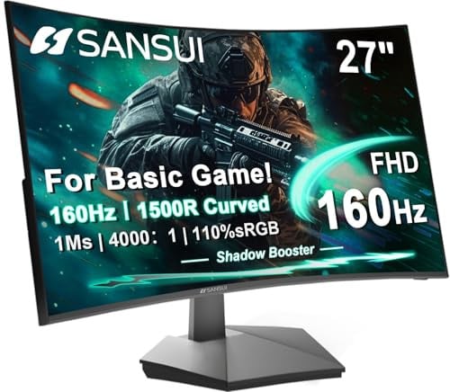 SANSUI 27 Inch Curved 160Hz Gaming Monitor Deal