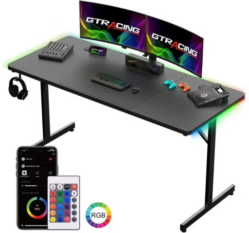 55" GTRACING RGB Gaming Computer Desk w/ Mouse Pad