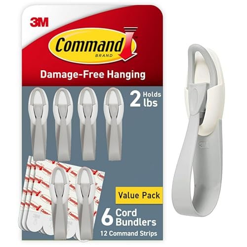 Command Cord Bundlers, 6 Gray Bundlers and 12 Strips Deal