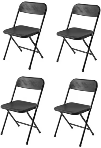 Mainstays Banquet Resin Folding Chair 4-Pack (Black) Deal