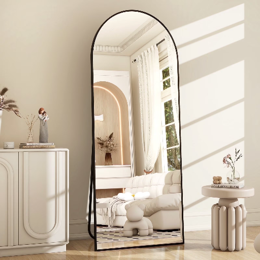 BEAUTYPEAK 64"x 21" Full Length Arched Standing Floor Mirror