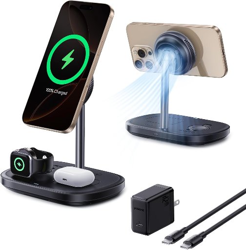 Baseus 3-in-1 Qi2 15W Wireless Charger Stand w/ TEC Active Cooling