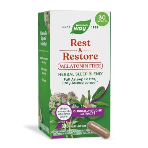 Nature's Way Rest & Restore Melatonin-Free Sleep Supplement 30-Count Capsules Deal