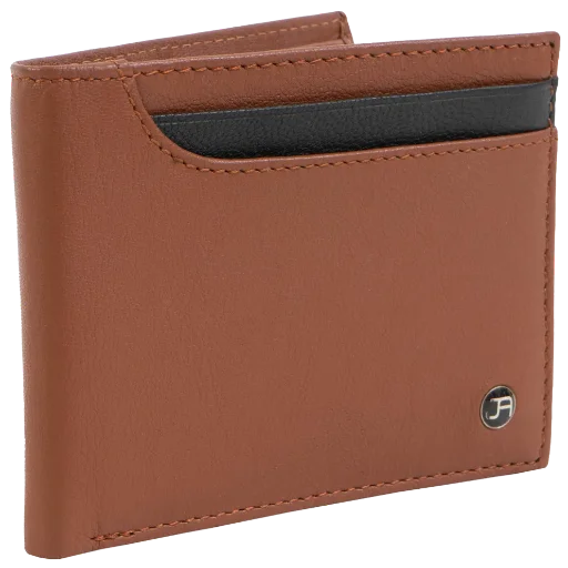 Jack Abrahams Goat Nappa Leather Bi-Fold Top Front Wallet Deal