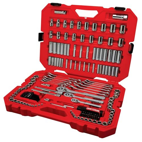 159-pc Craftsman Standard (SAE) & Metric Polished Chrome Mechanics Tool Set