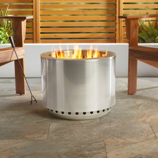 Mainstays 19.5" Smokeless Wood Burning Fire Pit with Lid and Protective Cover Deal