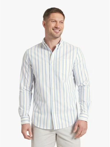 Chaps Men's Oxford Woven Shirt Nautical Blue