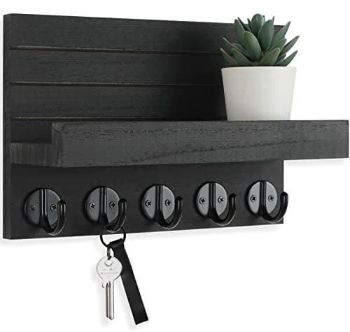 Decorative Key and Mail Holder with Shelf