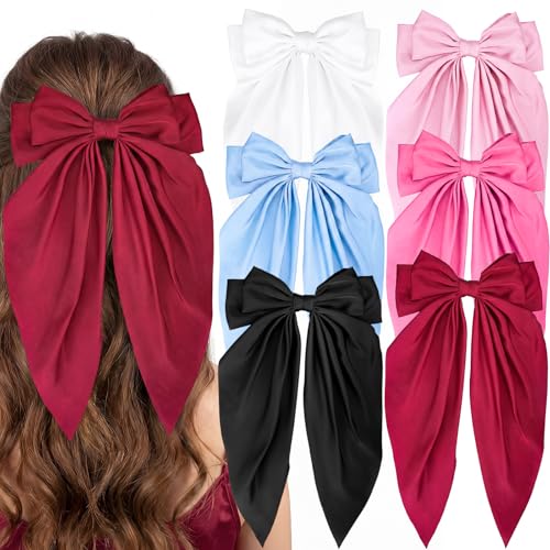 Long Big Hair Bows 6-Pack Deal