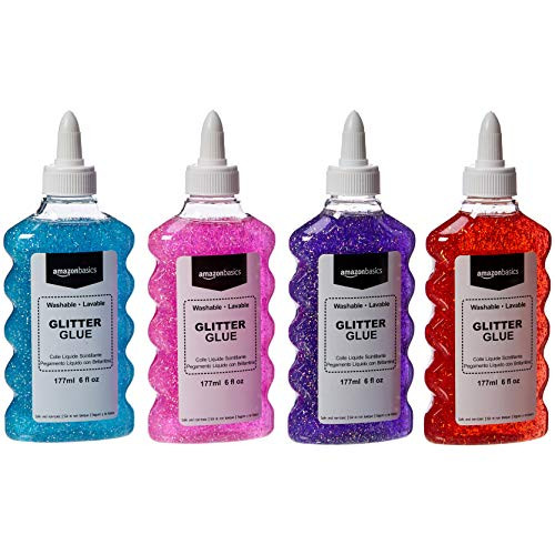 AmazonBasics Washable Glitter Glue 4-Count Deal