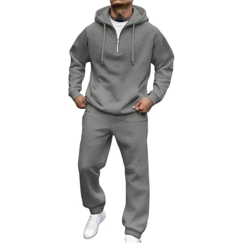 Quarter Zip Hoodie Jogging Suits - 2 Piece Sets Deal