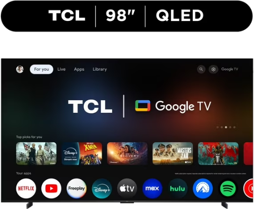 Walmart Electronics Pick: TCL 98" 4K QLED Google TV deal at Walmart