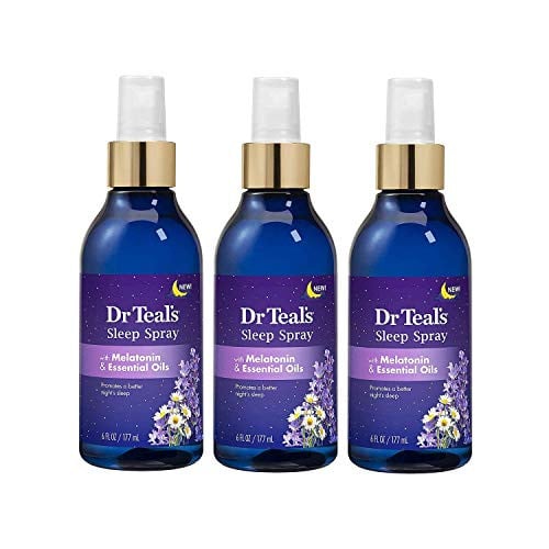 Dr Teal's Calm Blend Spray with Melatonin, Lavender & Chamomile Essential Oils, 6 fl oz (Pack of 3) Deal