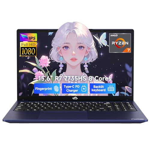 NIMO 15.6" FHD Laptop Ryzen 7 7735HS 32GB DDR5 1TB SSD
