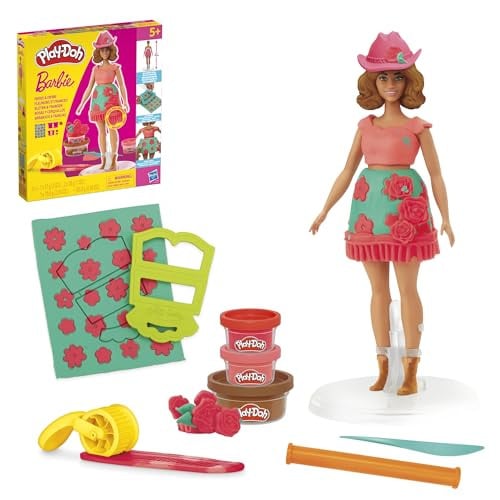 Play-Doh Barbie Fashionista Ruffles Set (Make Doll Clothes w/ Modeling Compound & 10 Fashion Accessories)