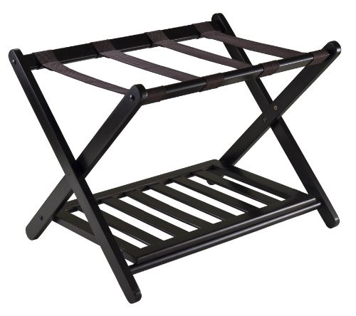Winsome Reese Luggage Rack with Storage Shelf Foldable