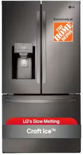 LG 28 cu. ft. 3 Door French Door Refrigerator with Ice and Water Dispenser and Craft Ice