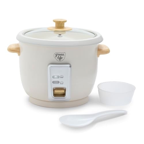 GreenLife Rice Cooker with Removable PFAS-Free Ceramic Nonstick Pot