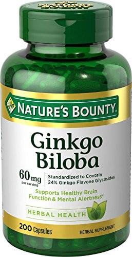 Nature's Bounty Ginkgo Biloba Healthy Brain Function Herbal Supplement 200-Count Deal