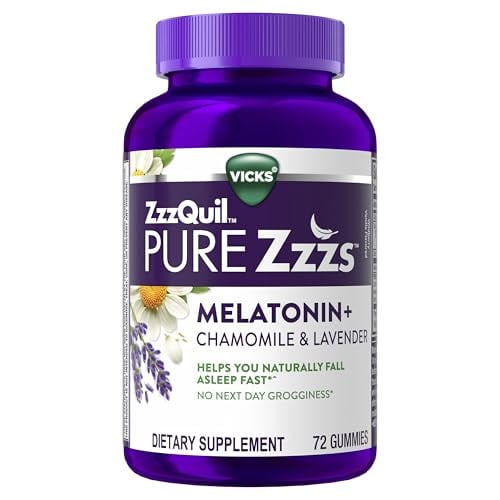 ZzzQuil PURE Zzzs Melatonin Gummies, Sleep Aid, Melatonin 2mg, 72 Count Deal