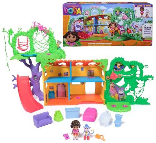 Dora, Explore & Play Rainforest Casita Playset w/ Dora & Boots Figures