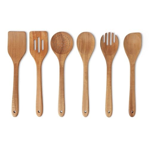 Amazon Basics Wooden Cooking Utensils 6-Piece Set Deal